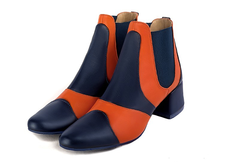 Navy blue dress booties for women - Florence KOOIJMAN